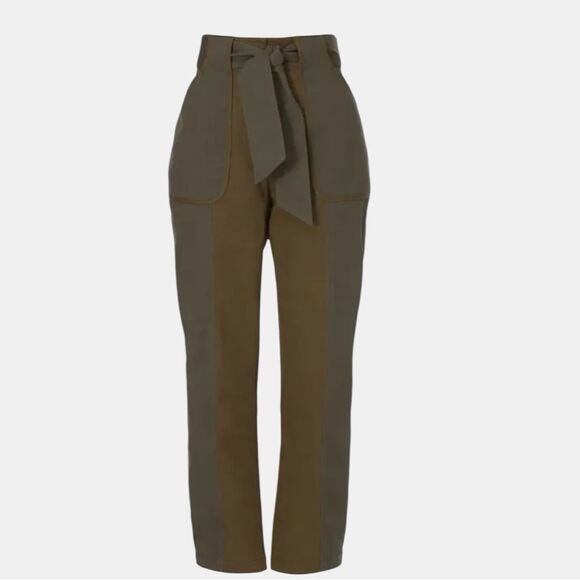 Sz 38/2 Derek Lam Collective Brown Two Tone Waist Tie Pants $395 MSRP - Picture 4 of 13